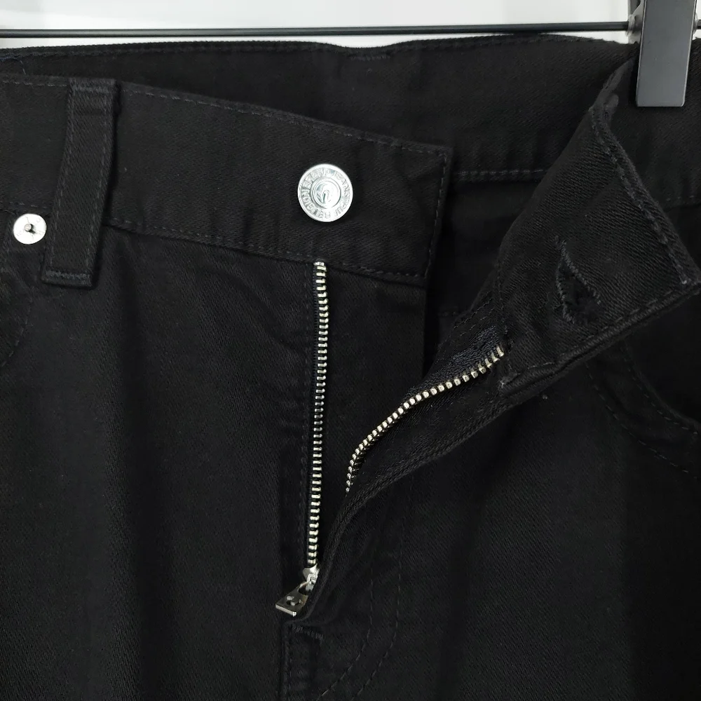 True Religion Black Cotton Skinny Jeans, 38